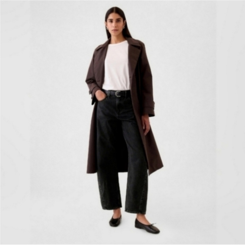 GAP High Rise Barrel Jeans - Petite Black
